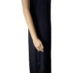 Jalate Vintage 90s Black Gray Holographic Goth Witchy Vampy Floral Maxi Dress Size L Photo 3