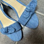 Draper James x M.Gemi Risata Chambray Bow Sandals Womens Shoes Blue EU 37.5 Size 6.5 Photo 5