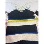 SO Heritage Women's Striped Knit Sweater Size L Black Cream Blue Casual Size L Photo 2