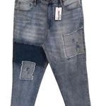 Rue 21 Denim Jeans Premium Relaxed Crop Fit Tattered Distressed Supreme Flex 38 Photo 0