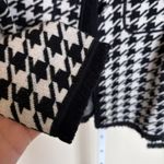 Sutton Studio Houndstooth Black White Cardigan 100% Merino Wool Petite Small‎ Size undefined Photo 6