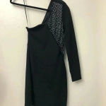 EXPRESS  Black Cocktail Dress Sz 0‎ Photo 2
