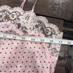 Victoria's Secret Vintage  Angel Pink Hearts Lace Trim Slip Dress Nightie Medium Photo 7