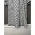 potter's pot  Dress Womens Medium White Striped Ruffle Bell Sleeve Shift Mini Photo 2