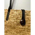 Straw Purse Bag Shoulder Crossbody Coastal Beachy Tan Photo 2