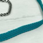 Blue Perforated Faux Leather Chain Handbag Strap Replacement ✨ Photo 7