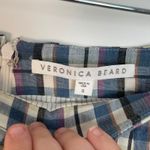 Veronica Beard  Women's Roman Blue Plaid Print Knee Length Mini Skirt Size 0 Photo 7