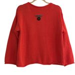 Shannon Passero Coral 100% Cotton Crewneck Sweater Denim Pocket Size Medium Pink Photo 1