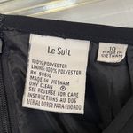 Le Suit Womens 10 Black Jacket Skirt Suit Single Breasted Accordion Pleat Hem Photo 8