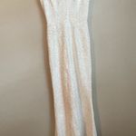 Dress the Population  Sequin Dress White Gown Small Retail $328 Prom Dance Formal Photo 0