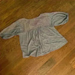 Free People  Moon River Boho Lace Panels Peasant Top Balloon Sleeve Size Small Photo 11