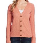 Vince Camuto Two By Women’s Long Sleeve Coral Button Up Light Cardigan Photo 0