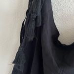 Lulus NWT Black Tassel Wrap Cover Up 100% Viscose OS Photo 6