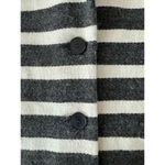 Maje Goelette Charcoal & Off White Striped Woven Coat size small Photo 7