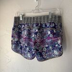 Athleta  Shorts Womens 4 Purple Floral Drawstring Running Activewear‎ Lightweight Photo 5