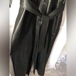 Apt. 9  Cara Santana Women Faux Leather Jumpsuit Women sz XS buttons front belt Photo 4