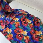 Vintage Partners Mervyns Skirt Womens 8 Silk Bright Floral Print Faux Wrap Boho Photo 3