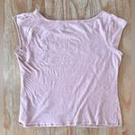 DKNY Jeans Shirt w/Sequin Bead Embellished Logo Photo 6