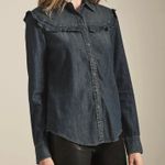 AG Adriano Goldschmied Joanna Ruffle Chambray Top Photo 0