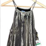 CeCe silver metallic shift party dress high neck women’s Size XSmall Photo 3