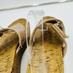 Vionic Anitra Sandals Women Size 9 Rose Gold Cork Wedge Thong Orthaheel Photo 9