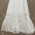 Joie  White Boho Embroidered Square Neck Beach Wedding Mexico Lined Maxi Dress 6 Photo 5