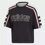 Adidas  The OG Tee DH4183 Black Ivory Pink Crew Neck Short Sleeve Top $40 VGUC XL Photo 13