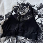 PINK - Victoria's Secret Victoria’s Secret PINK black sports bra with adjustable straps + removable pads Photo 0