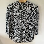 Umgee Gray Leopard Long Wide Sleeve Fringe Trim Tunic Top Coverup Size 1XL Photo 4