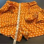 A New Day Orange White Checker High Waist Paper Bag Waist Shorts Women’s Size XS Photo 5