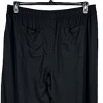 Old Navy  X-Large Wide Leg Pants Linen Blend Pockets Hi-Rise Pull-On Black Photo 3