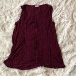 Westport Burgundy Wine Sleeveless Detailed Blouse Photo 0