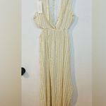 l*space L* Rafael Cover-Up Dress Sz L NWT! Tapioca. Side Slit Maxi With Cutouts Photo 8