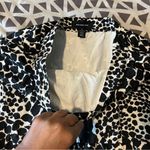 Who What Wear Black & White Animal Print Tiered Ruffle High Rise Midi Skirt 6 Photo 8