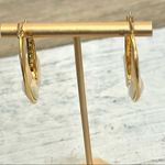 Trina Turk gold tone and white hoop earrings Photo 5