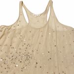 Club Monaco Club‎ Monaco Silk Sequined Sheer Nude Tank Top Size Small Photo 2