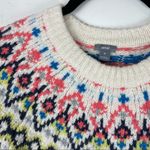 Aerie  Oversized Fair Isle Nordic Print Tunic Sweater Sz XS Boho Cream Knit Photo 5