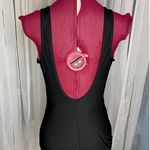 Robby Len swimfashion one piece swimsuit Vintage mesh black red Size 10 Photo 2