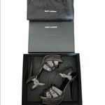 Saint Laurent NEW 105 Tribute Croc Embossed 39 Ultra Grey Photo 11
