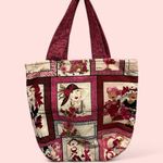 Handmade Adorable quilted ladies with flowers possibly  shopper tote motivation Photo 1