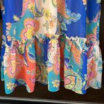 Boston Proper Like New  Paisley Patches Peasant Dress Size Medium Photo 8