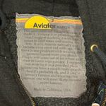 Aviator Nation  5 Stripe Zip Hoodie Dark Grey w/ Neon Rainbow Stripes Size Small Photo 2