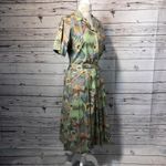 American Vintage Vintage AGILE tropical Blouse & midi skirt set in green both medium Photo 2