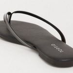 Torrid  Black faux leather flip flop 7W Photo 2