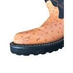 Old West TB1249Y Ostrich Print Leather Cowboy Boots Women's Size 6.5 Photo 5