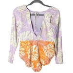 Calia Women’s Tummy Control Long Sleeve One Piece Swim Suit Size 10 Purple Photo 6