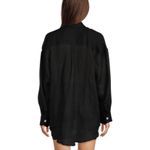 Vitamin A  NWOTS Playa Black Linen Oversized Shirt Dress size Small Photo 1