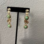 Alexis Bittar NWOT  Gold and Green Statement Earrings Photo 8