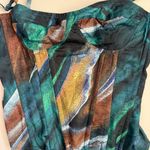 Pretty Little Thing NWT Green and Blue Asymmetrical Slit Corset Too Photo 3