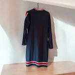 Black and Red Long Sleeve Mock Neck Polo Dress Size XL Photo 1